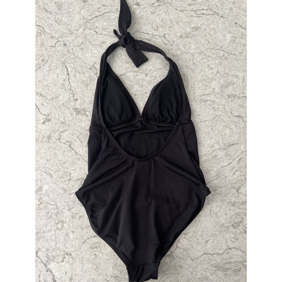 Gap Women's One Piece Halter‎ Swimsuit - Lightly Padded, Black, Size Medium - Picture 2 of 11